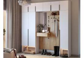 Прихожая Мебельсон К11 дуб крафт золотой/белое дерево