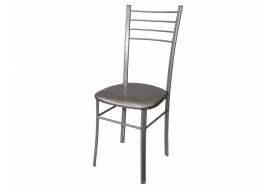 Стул Лайт ДХ-5 на коричневом каркасе обивка светлый перламутр