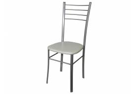 Стул Лайт ДХ-5 на серебряном каркасе обивка жемчуг