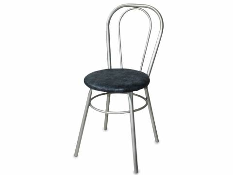 Стул №1 ДХ-8 без мягкой спинки обивка черный