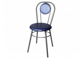 Стул №1 ДХ-7 с мягкой спинкой обивка голубой