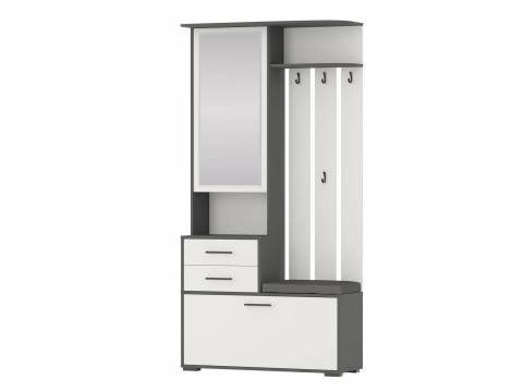 Прихожая Домино 2-3431 Графит, Белый