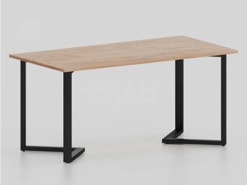 Стол У-образные опоры черные ЛО.КУ-6 600х1400 мм