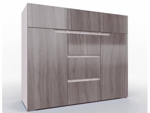 Комод 1200 Трио Серебряный орех