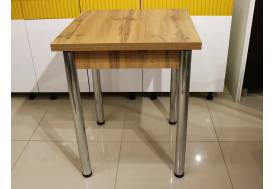 Стол Ломберный 600*600 ХРОМ ЛДСП Дуб вотан