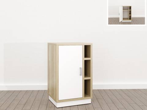 Тумба под кофемашину (Е-16) Eclectic eco Дуб рокпайл-белый