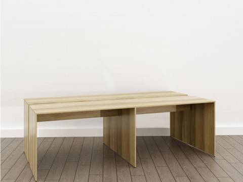 Стол для переговоров (О-4) Eclectic lite одноцветный Дуб рокпайл