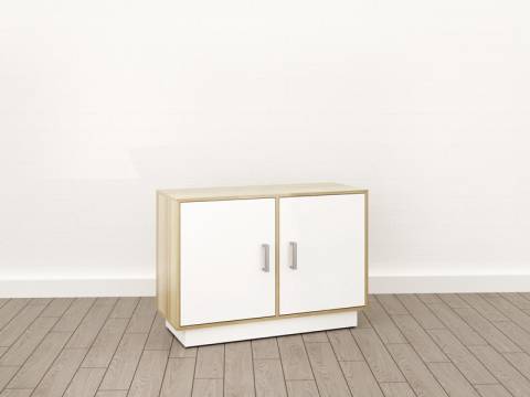 Тумба под принтер (О-8) Eclectic lite Дуб рокпайл-белый