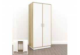 Шкаф глубокий для одежды (О-15) Eclectic lite Дуб рокпайл-белый