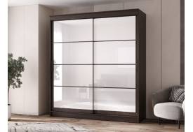 Шкаф-купе Гранд-1 2000 Дуб Венге-двери Лакобель белый