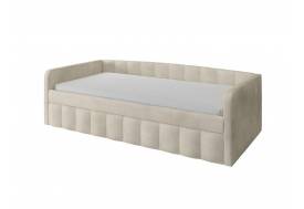 Кровать Молли 900 с выкатной частью вариант 1 светло-бежевый