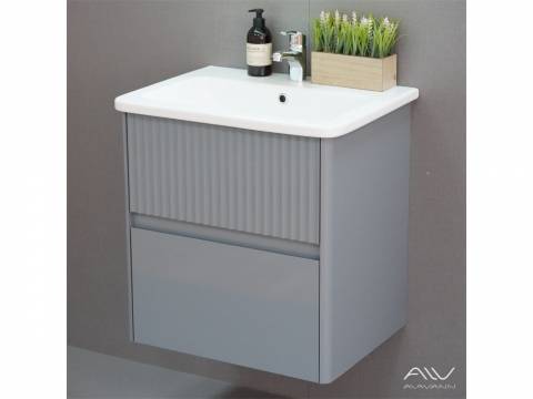 Тумба с раковиной Wave 60 голубой деним