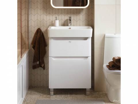 Тумба с раковиной Lana 60 белая Умывальник Нео 60