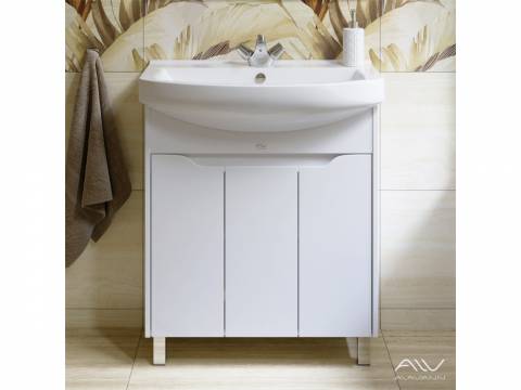 Тумба с раковиной Crystal 75 белая