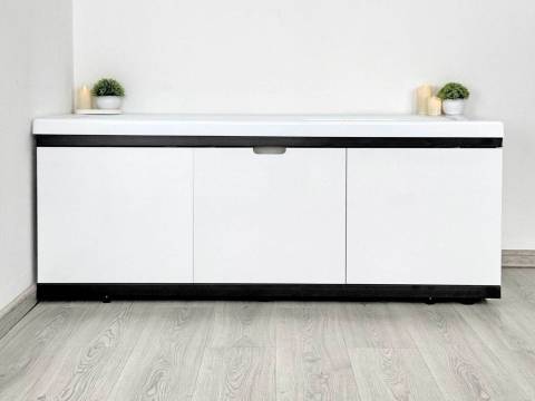 Экран под ванну МДФ Rita Black 1500 мм белый