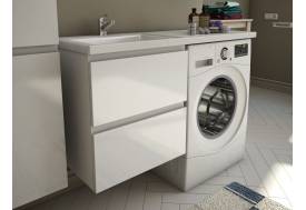 Тумба с раковиной Dallas Luxe 1100 навесная 2 ящика левая