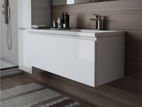 Тумба с раковиной справа Dallas Luxe 1000 навесная 1 длинный ящик