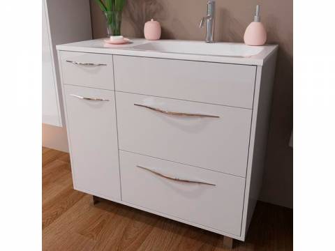 Тумба с раковиной Barcelona 900 правосторонний напольный 3 ящика 1 дверь