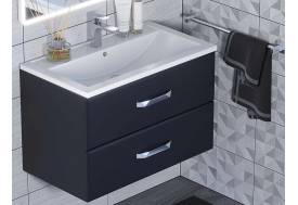 Тумба с раковиной Uperwood Foster черная 80 см