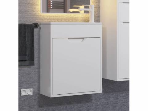 Тумба с раковиной Uperwood Modul матовая белая 50 см