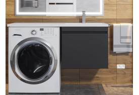 Тумба с раковиной Uperwood Magenta 60-120 см подвесная черная выдвижной ящик правая