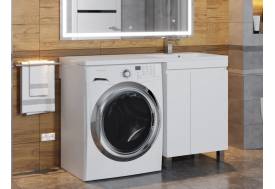 Тумба с раковиной Uperwood Magenta 60-120 см напольная белая с дверцами правая