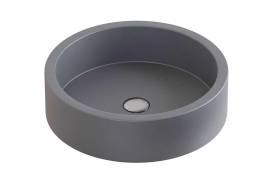 Раковина Uperwood Round бетонная графит