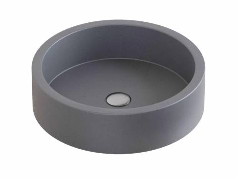 Раковина Uperwood Round бетонная графит