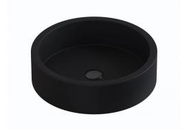 Раковина Uperwood Round бетонная черная