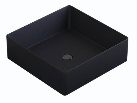 Раковина Uperwood Square бетонная черная