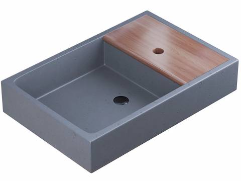 Раковина Uperwood Piter бетонная графит