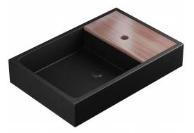 Раковина Uperwood Piter бетонная черная