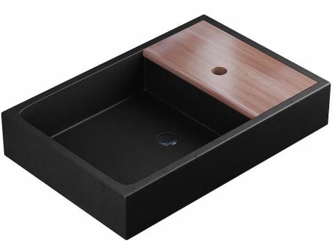 Раковина Uperwood Piter бетонная черная