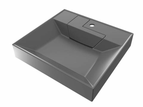 Раковина над стиральной машиной Uperwood Top серая матовая