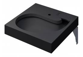 Раковина над стиральной машиной Uperwood Comforty черная матовая