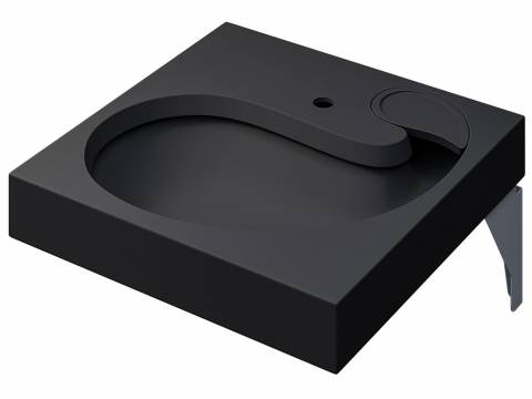 Раковина над стиральной машиной Uperwood Comforty черная матовая