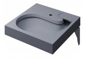 Раковина над стиральной машиной Uperwood Comforty серая матовая