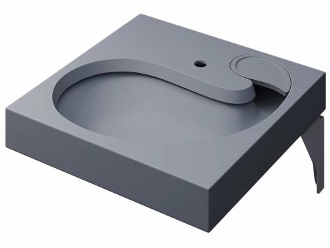 Раковина над стиральной машиной Uperwood Comforty серая матовая