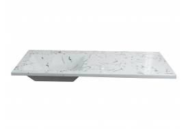 Раковина над стиральной машиной Uperwood Марсал левая белый мрамор