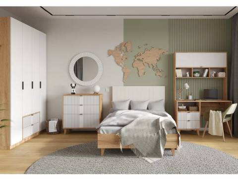 Детская Лаура Дуб вотан/Белый шагрень