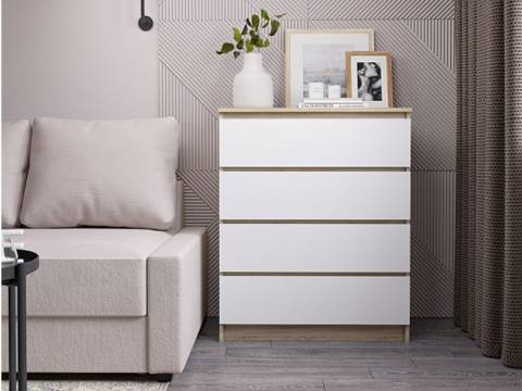 Комод Мори МК800.4 с 4 ящиками сонома/белый