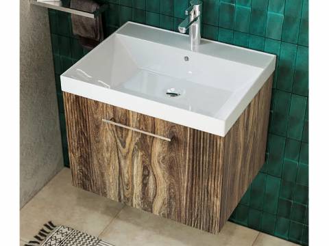 Тумба Альба 60 подвесная 1 ящик Слим 60 дерево