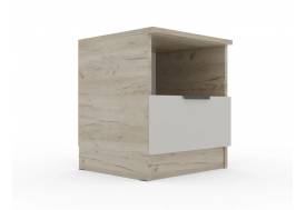 Тумба прикроватная Монблан Дуб крафт серый-Кашемир