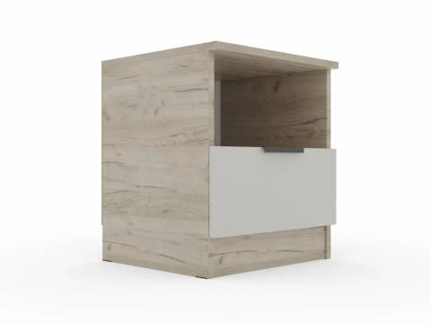 Тумба прикроватная Монблан Дуб крафт серый-Кашемир