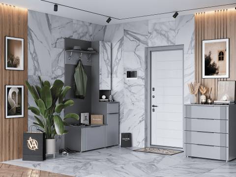 Прихожая Вита тёмно серый лофт