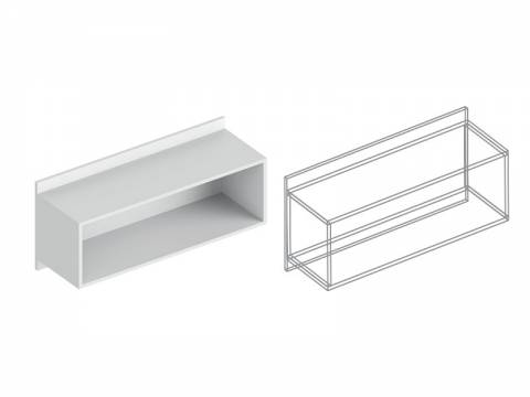 Полка настенная Вита №4 белый лофт