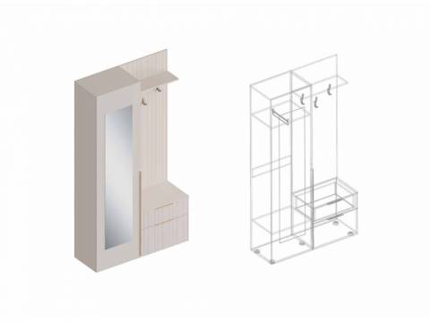 Прихожая Тефия с пеналом левая