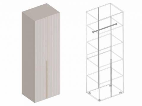 Шкаф Тефия 2-створки с полками