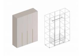 Шкаф Тефия 4-створки для одежды 1600