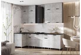 Кухня Рио NEW 1,0х2,6/1080м (490) Компоновка №3 Бетон светлый, Графит